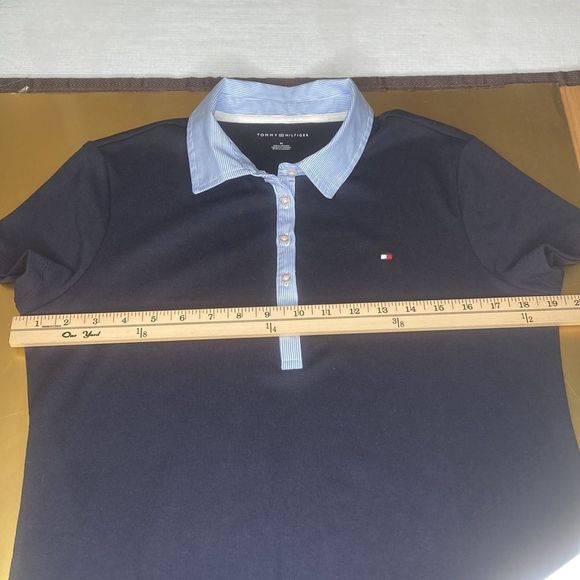 Tommy Hilfiger Dress Polo Style Navy Blue & White Preppy Casual Dress - Picture 9 of 13